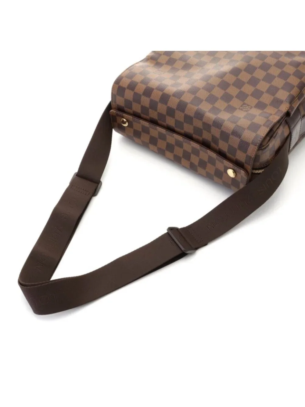 Louis Vuitton Naviglio Damier Shoulder Bag Canvas Brown